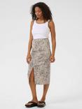 KAFFE KAlisa Midi Skirt, Beige/Multi