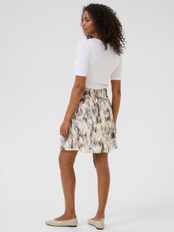 KAFFE Vicki Abstract Mini Skirt, Grey/Multi - view 2, Grey/Multi