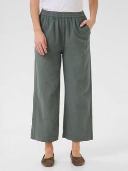 KAFFE Naya Cotton Trousers, Balsam Green