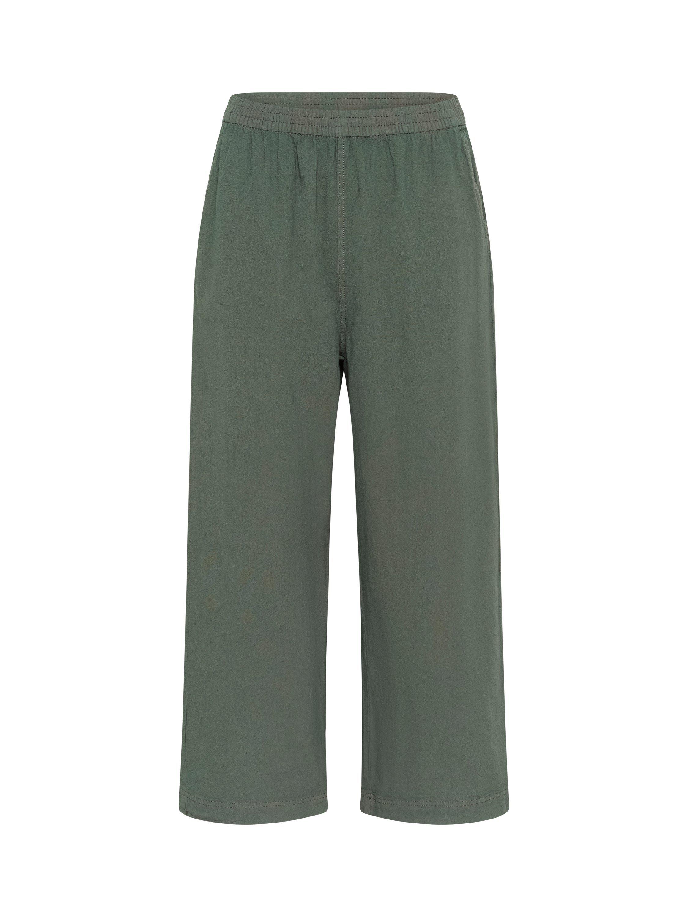 Product image 4 of 5, which shows KAFFE Naya Cotton Trousers, Balsam Green, 8