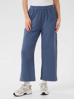 KAFFE Naya Cotton Trousers, Vintage Indigo