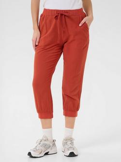 KAFFE Naya Drawstring Waist Capri Trousers, Picante