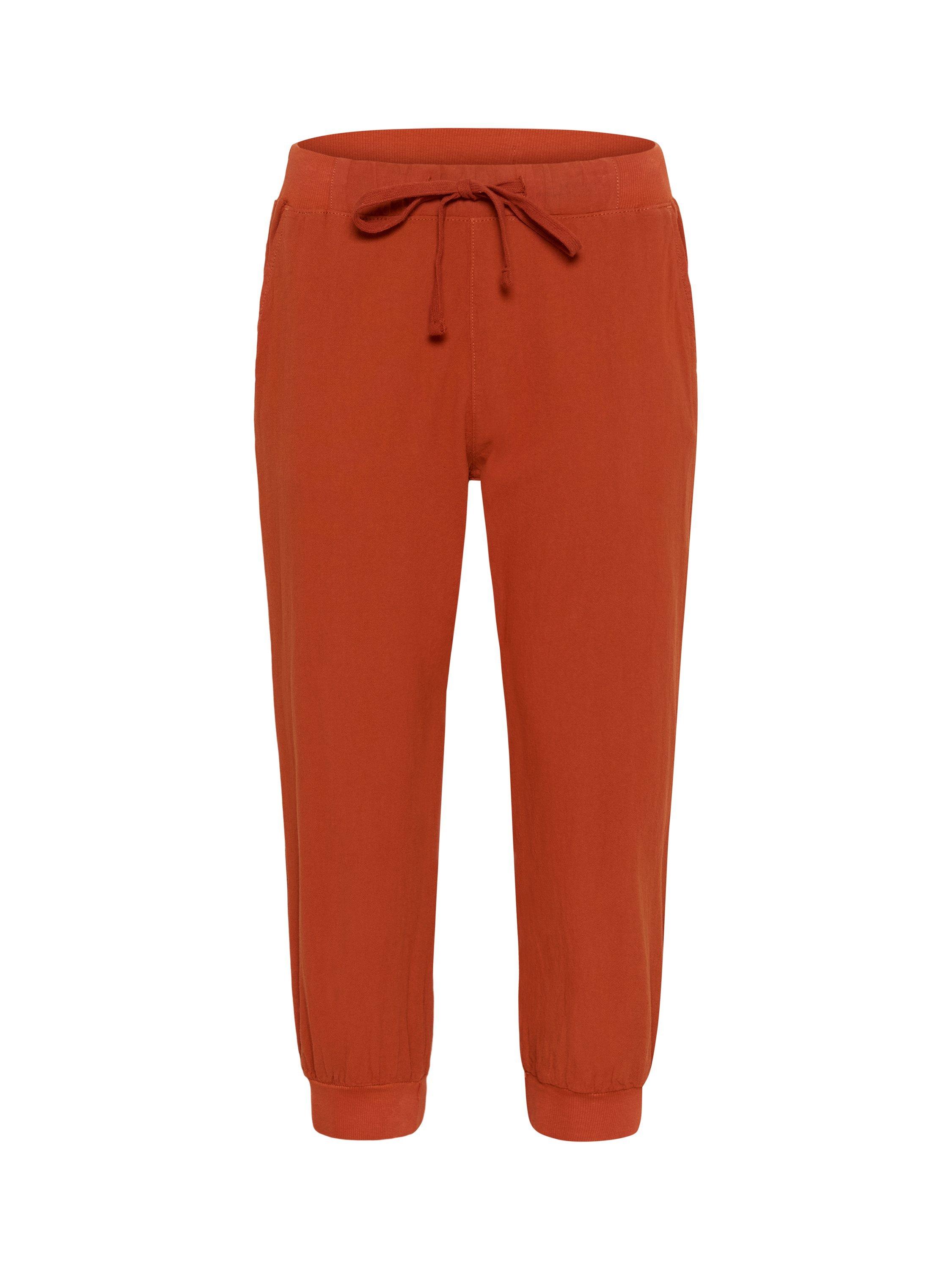 Product image 4 of 5, which shows KAFFE Naya Drawstring Waist Capri Trousers, Picante, 8
