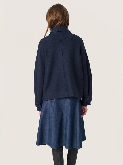 Soaked In Luxury Angelina Wool Blend Boxy Fit Jacket - view 2, Sky Captain