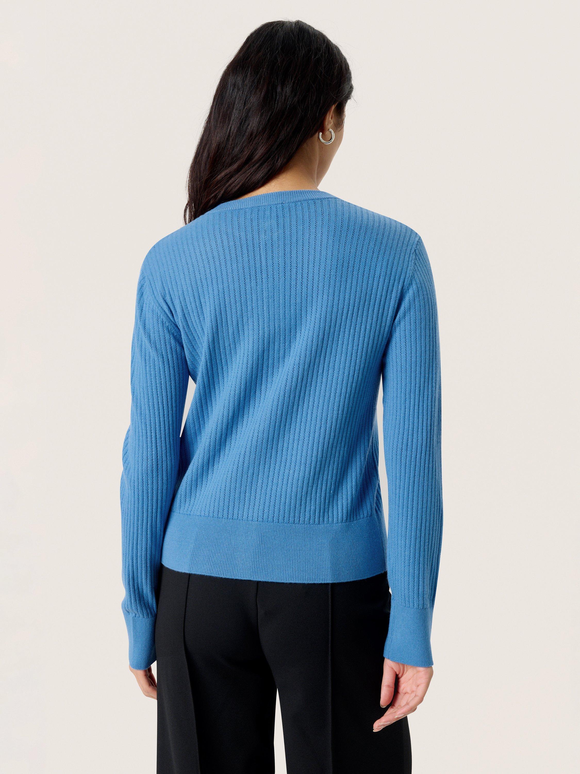 Product image 2 of 6, which shows Soaked In Luxury Spina Cardigan, Blue, XS