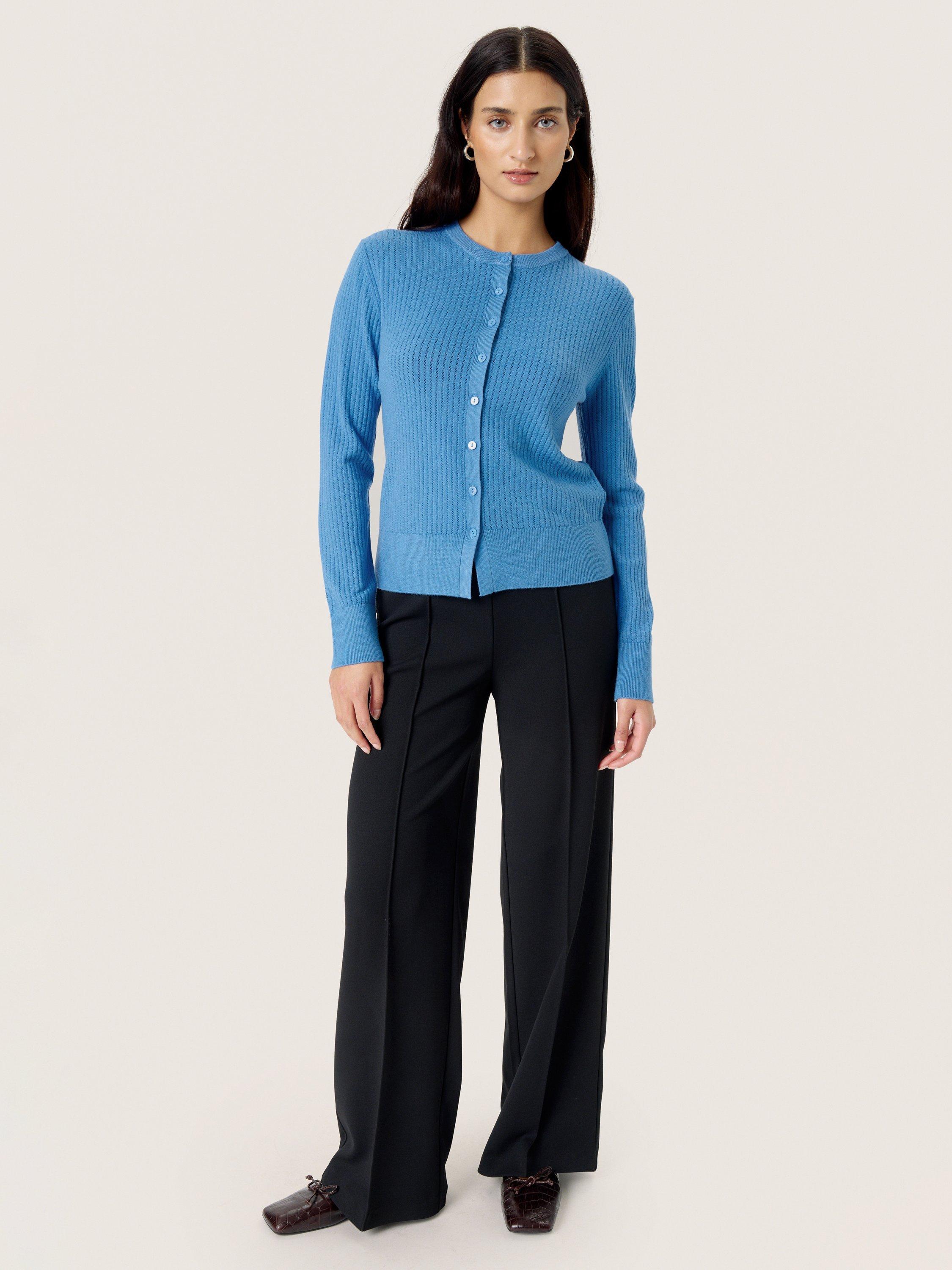 Product image 3 of 6, which shows Soaked In Luxury Spina Cardigan, Blue, XS