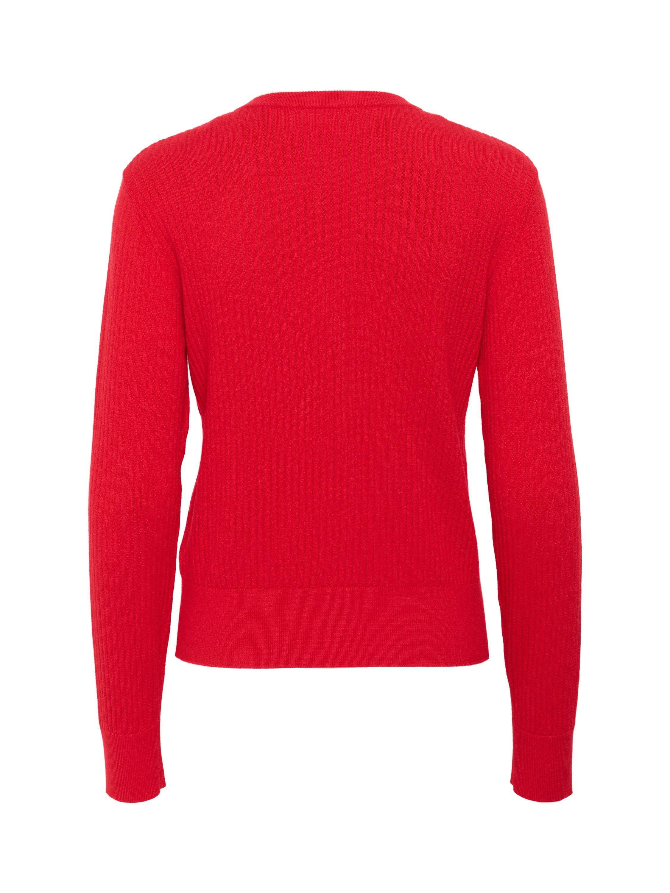 Product image 6 of 6, which shows Soaked In Luxury Spina Cardigan, Red, XS
