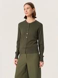 Soaked In Luxury Spina Cardigan, Dark Green