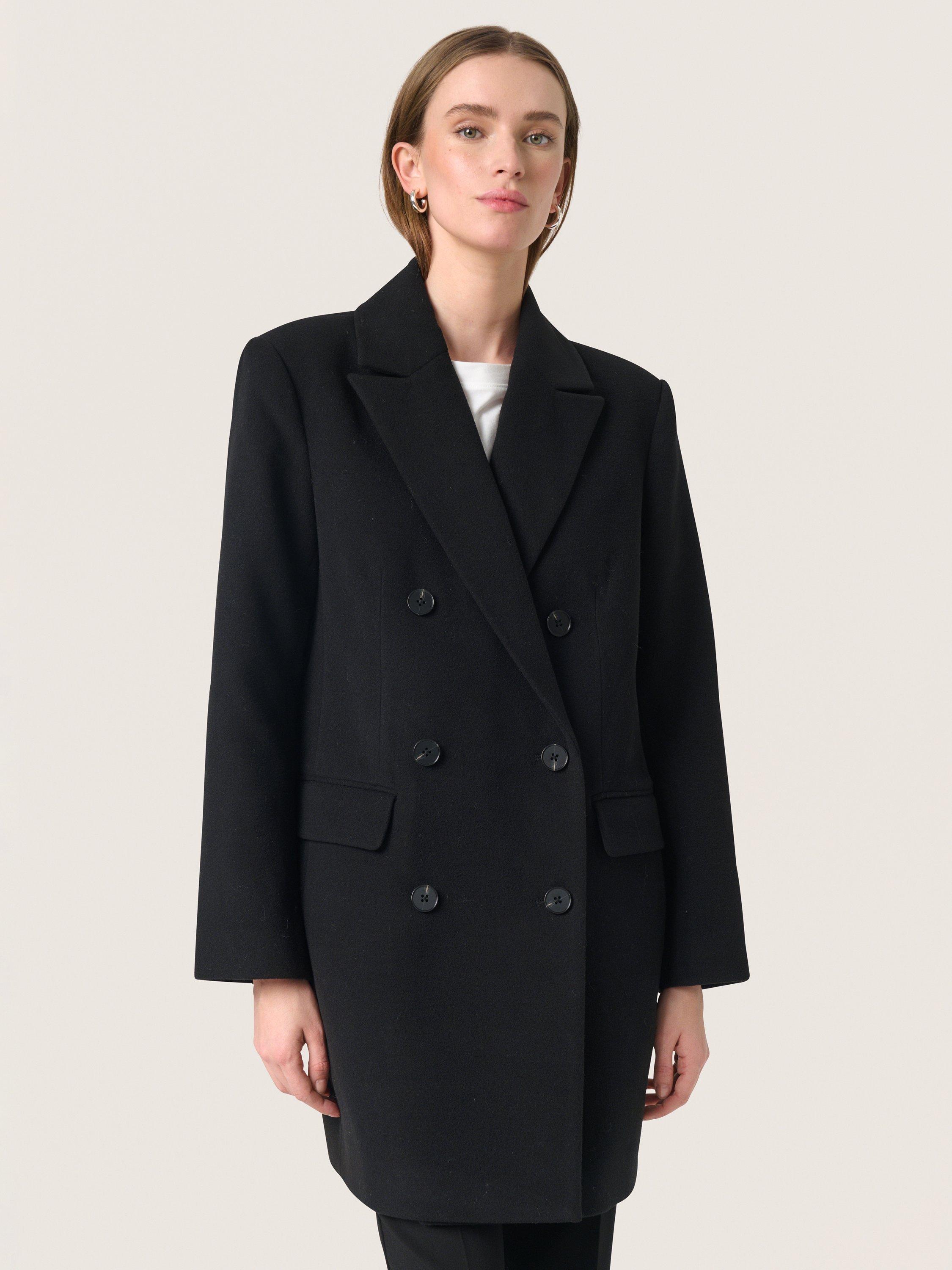 Product image 1 of 6, which shows Soaked In Luxury Rubie Blazer Coat, Black, XS