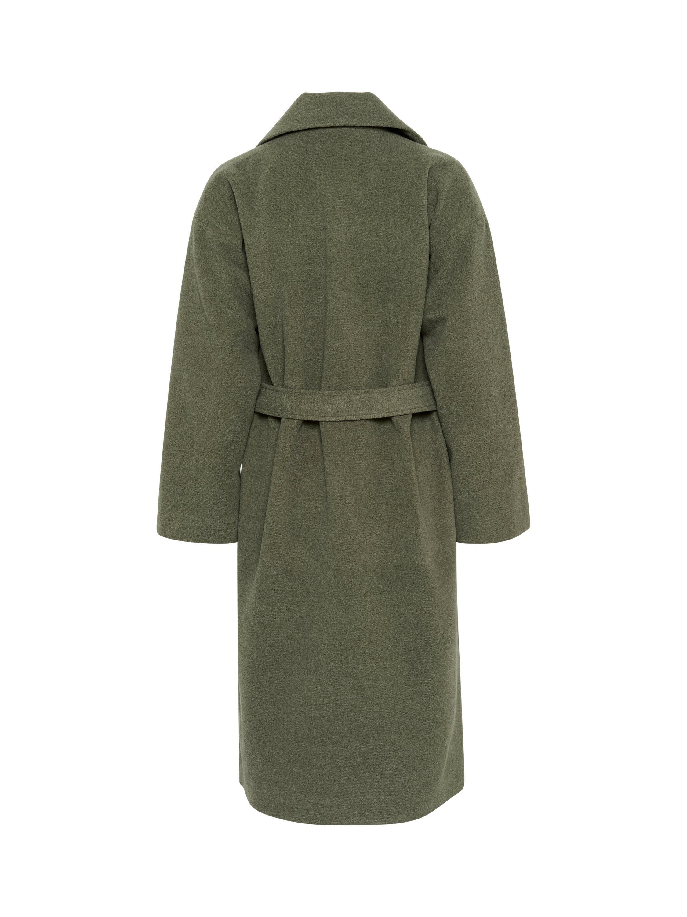 Product image 4 of 4, which shows Soaked In Luxury Rubie Belted Coat, Mid Green, XS