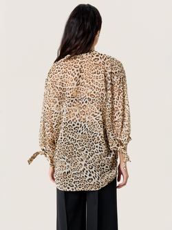 Soaked In Luxury Anaya Amily Leopard Print Sheer Blouse - view 2, Multi