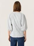 Soaked In Luxury Helen Stripe Puff Sleeve Blouse