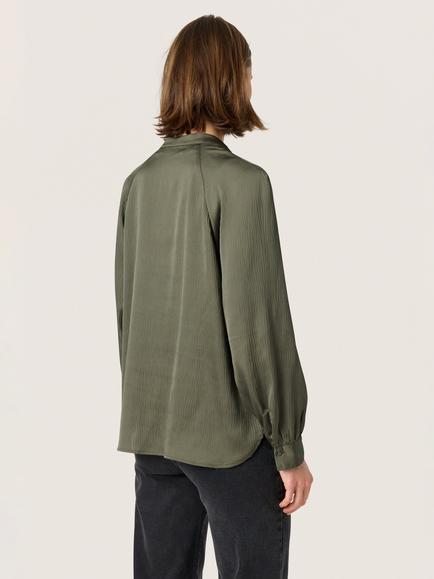 Soaked In Luxury Ioana Relaxed V-Neck Blouse - view 2, Grape Leaf