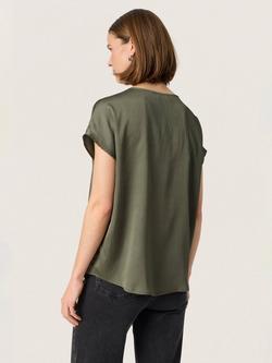 Soaked In Luxury Ioana V-Neck Blouse - view 2, Grape Leaf