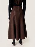 Soaked In Luxury Parvati Suede Leather Maxi Skirt