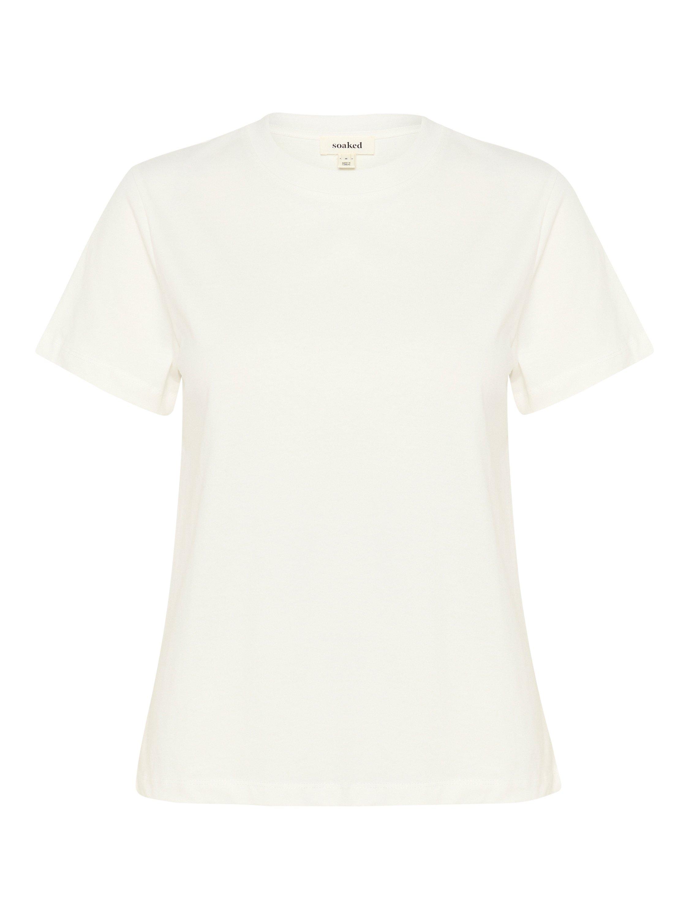 Product image 5 of 6, which shows Soaked In Luxury Jina Short Sleeve T-Shirt, Broken White, XS