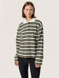 Soaked In Luxury Neo Stripe Cotton Rugby Shirt