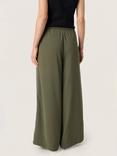 Soaked In Luxury Shirley Drawstring Waist Wide Leg Trousers, Grape Leaf