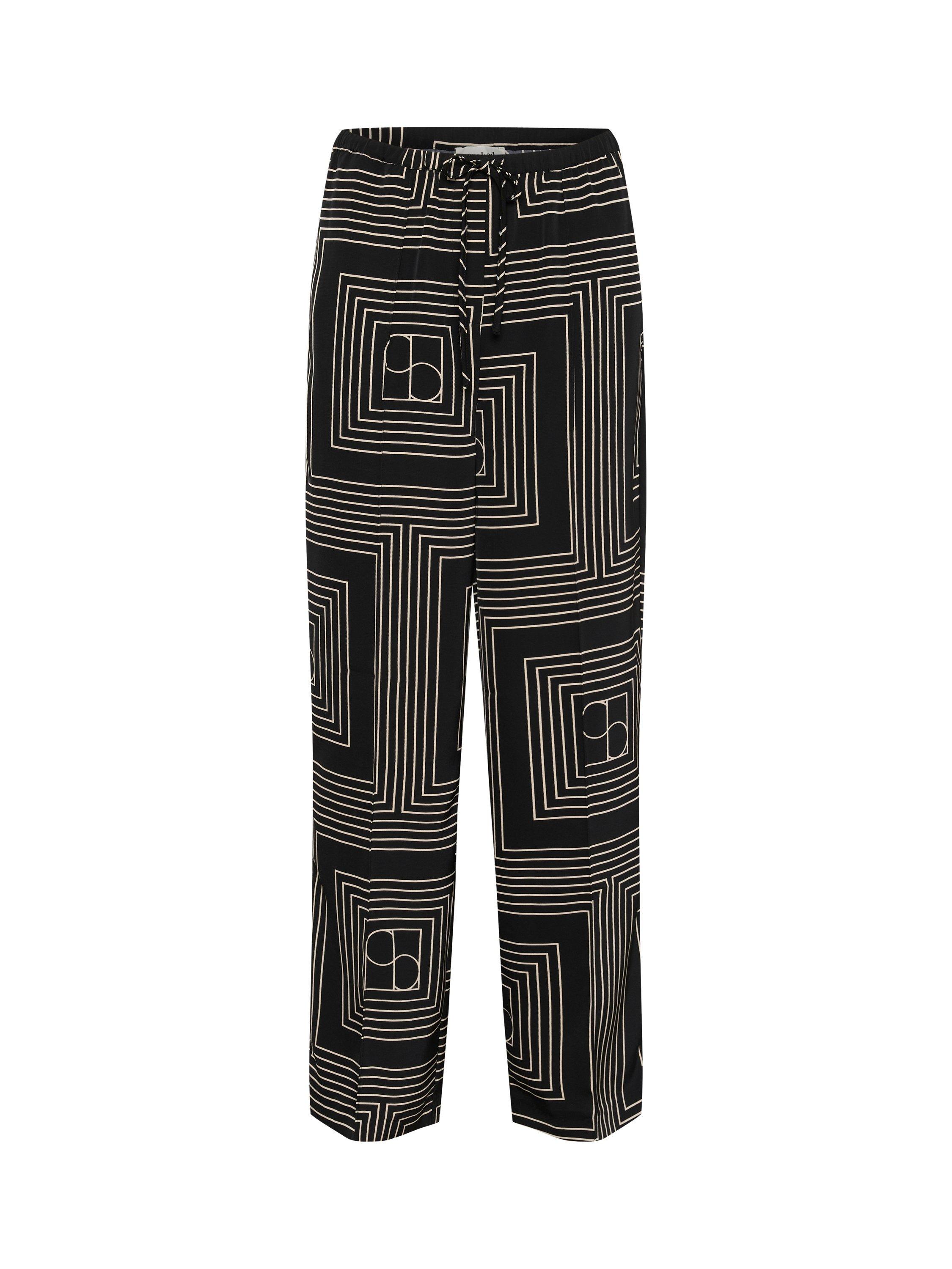 Product image 5 of 6, which shows Soaked In Luxury Topaz Faustina Trousers, Black/Multi, XS