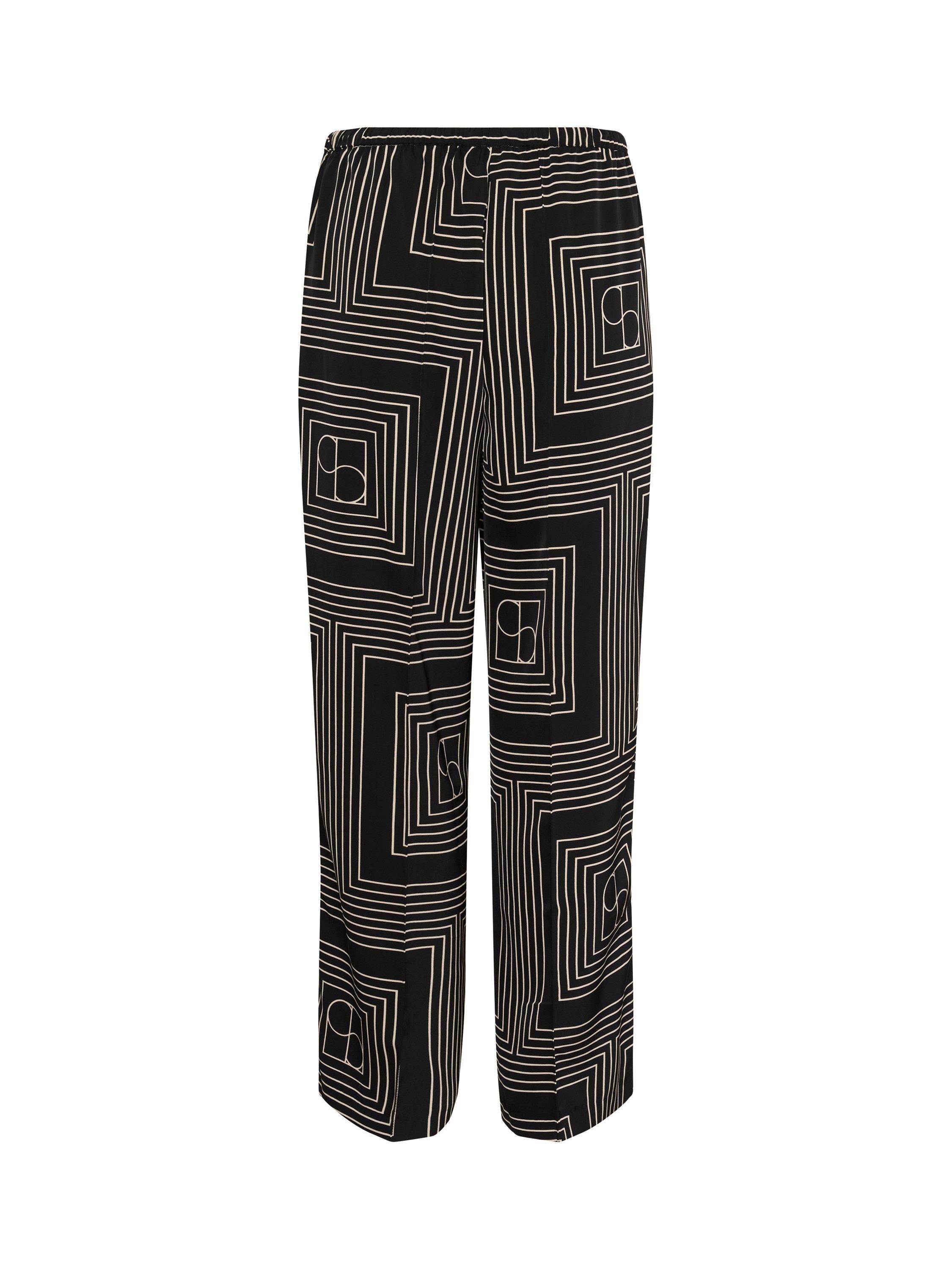 Product image 6 of 6, which shows Soaked In Luxury Topaz Faustina Trousers, Black/Multi, XS