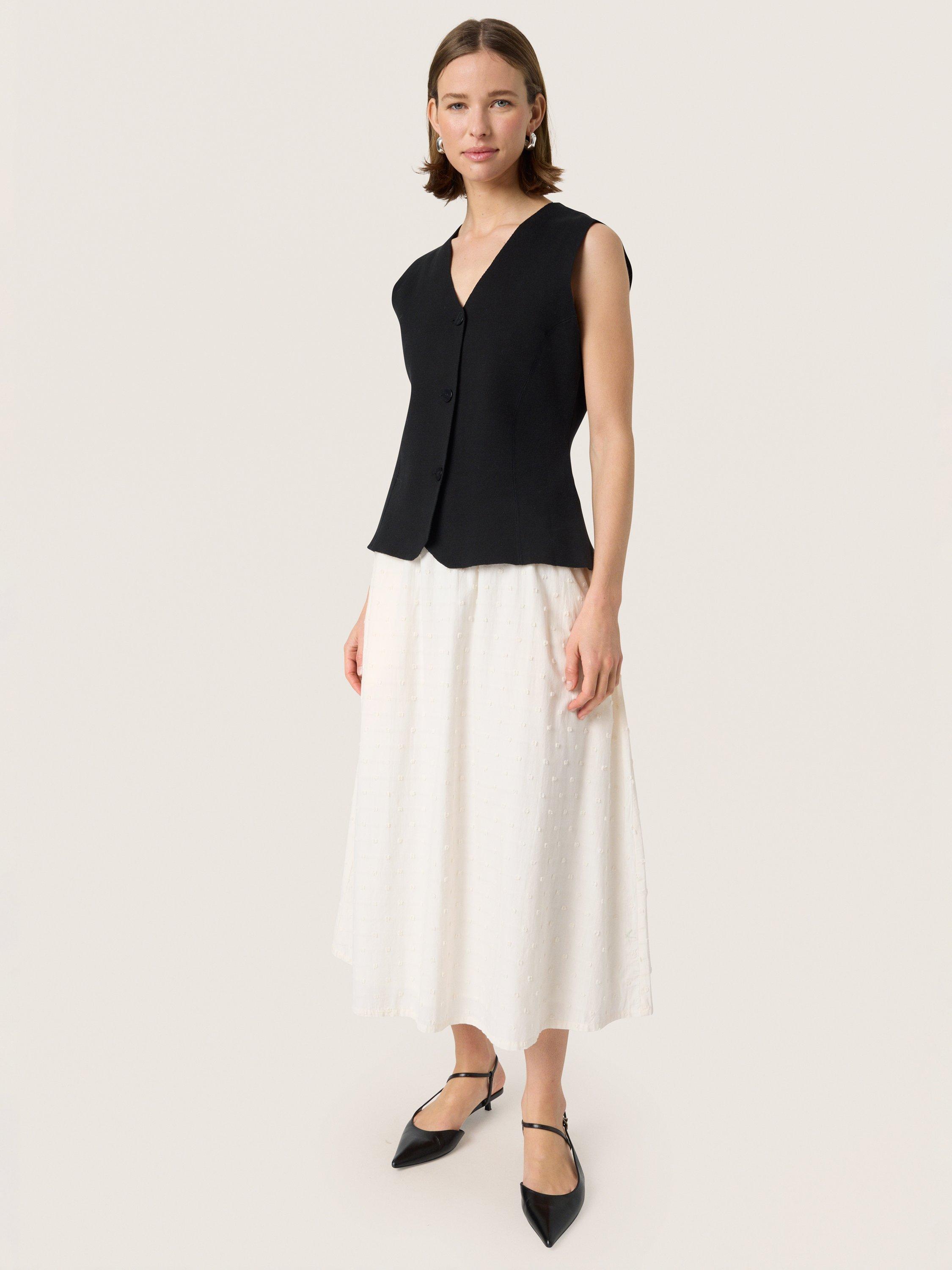 Product image 3 of 6, which shows Soaked In Luxury Haven Cotton Waistcoat, Black, XS