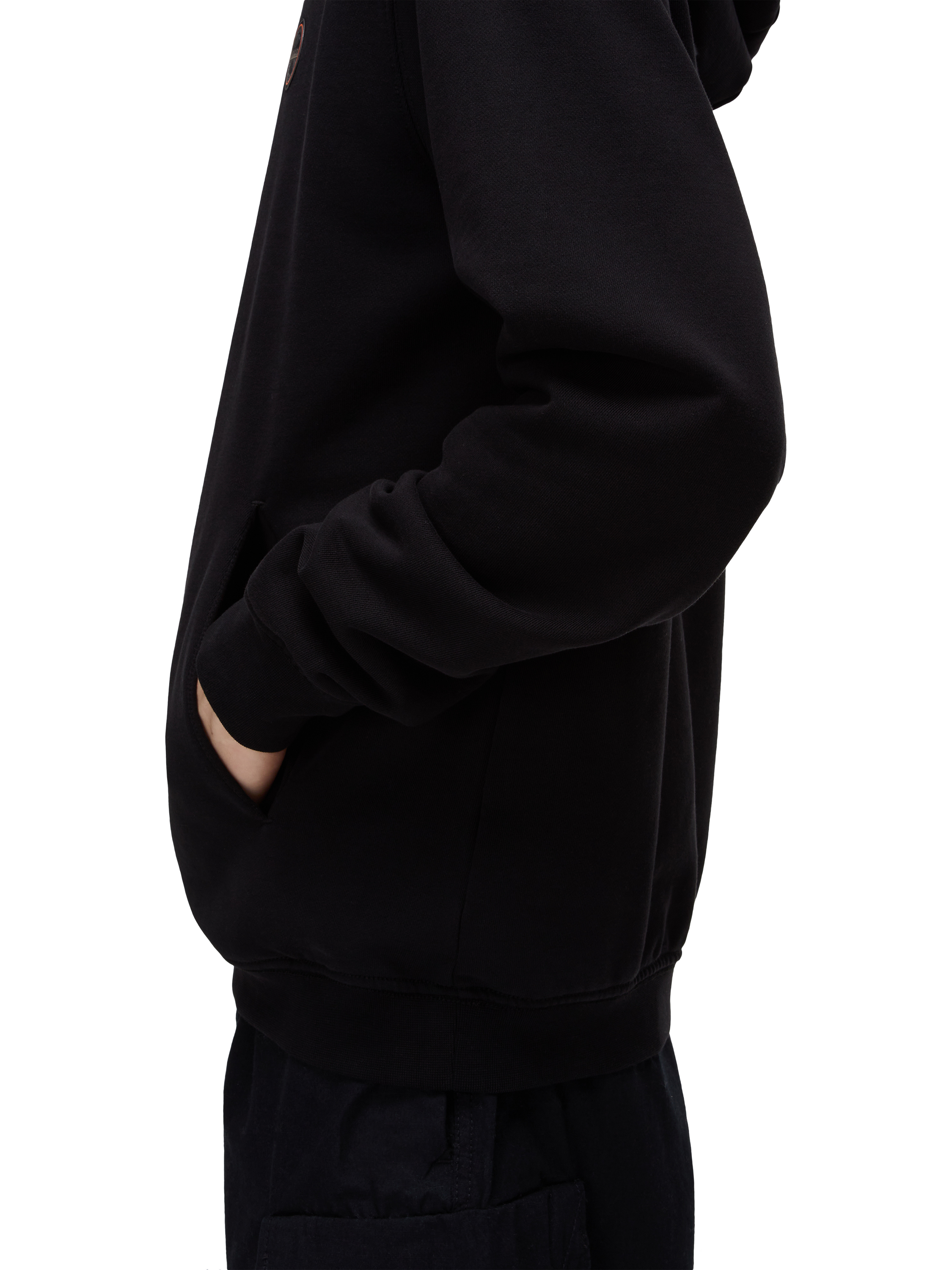 Product image 6 of 6, which shows Napapijri Logo Badge Hoodie, Black Beauty, S