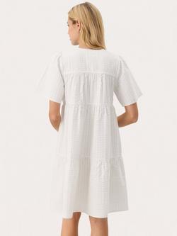 Part Two Pamia Cotton Textured Smock Dress - view 2, White