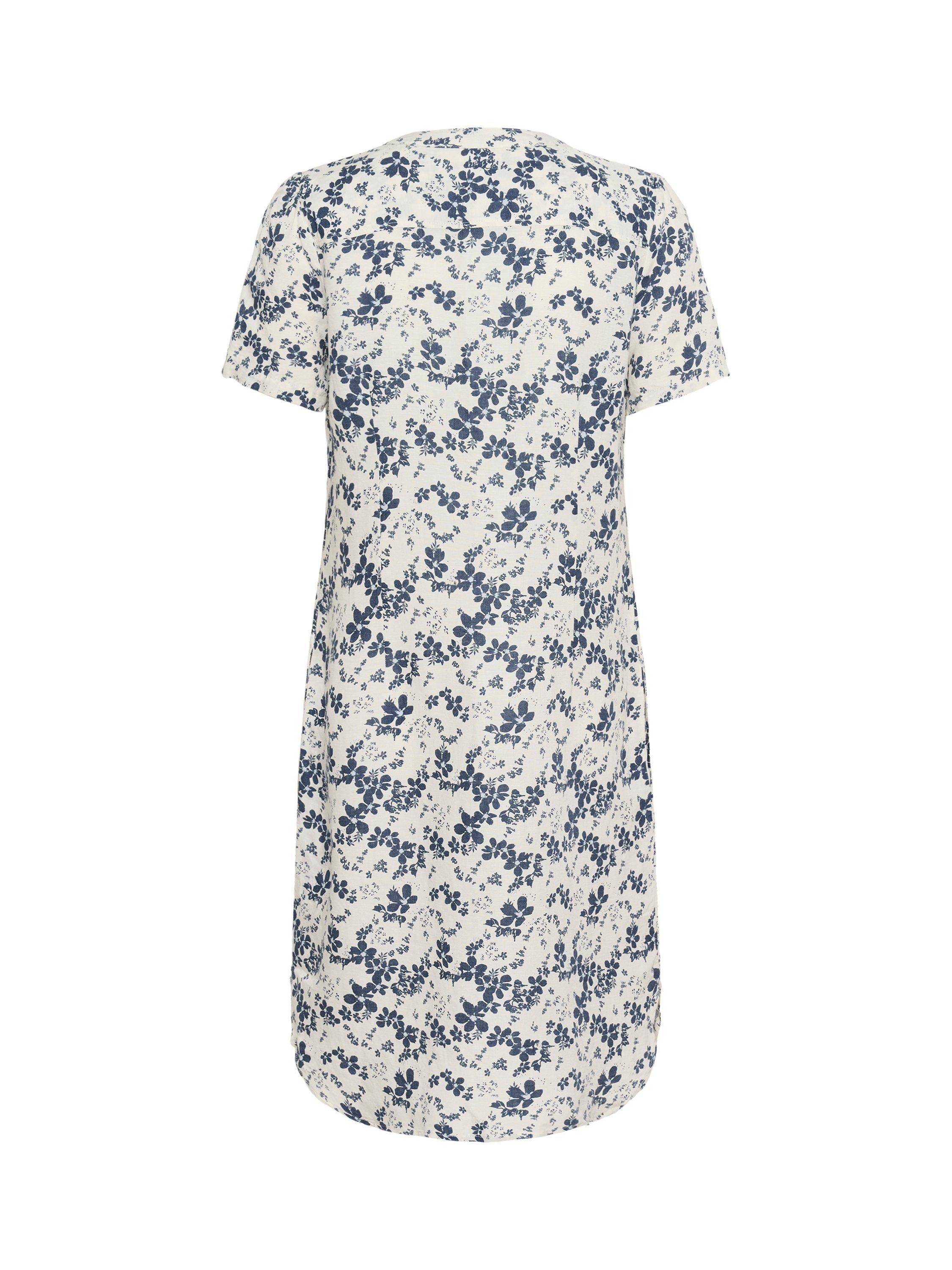 Product image 6 of 6, which shows Part Two Aminase Floral Linen Blend Tunic Dress, Blue/Multi, 8