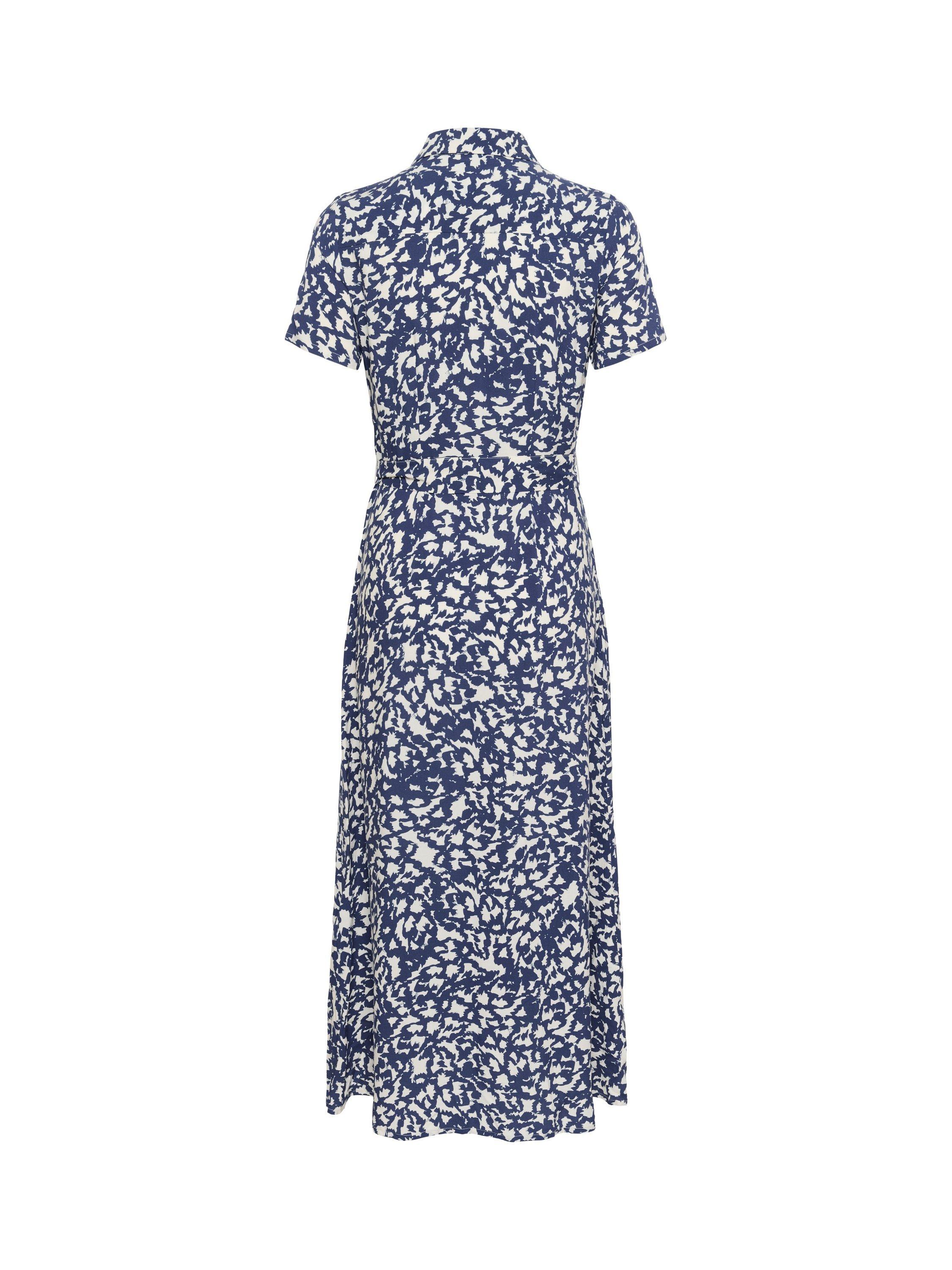 Product image 6 of 6, which shows Part Two Roselil Abstract Shirt Dress, Blue/Multi, 8