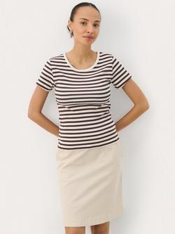 Part Two Rochelle Stripe T-Shirt, Brown/Multi