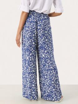 Part Two Alfies Abstract Wide Leg Trousers - view 2, Blue/Multi