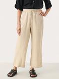 Part Two Eniolas Linen Blend Cropped Wide Leg Trousers