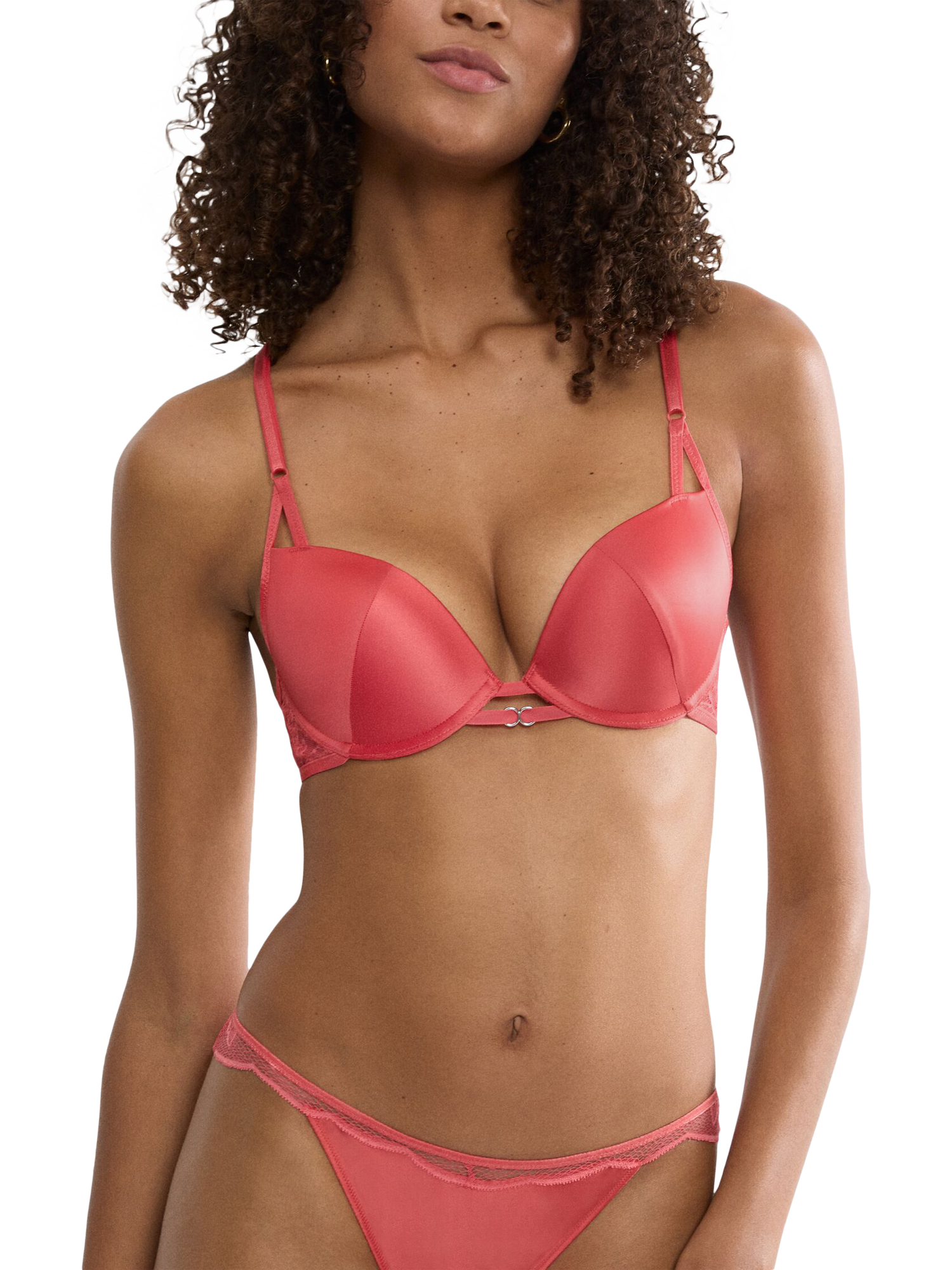 Product image 1 of 1, which shows Triumph Crazy Strupid Love Push-Up Bra, Blood Orange, 34A