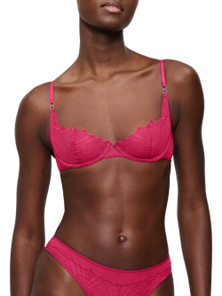 Triumph That Night in Vegas Non-Padded Balconette Bra, Flashy Pink