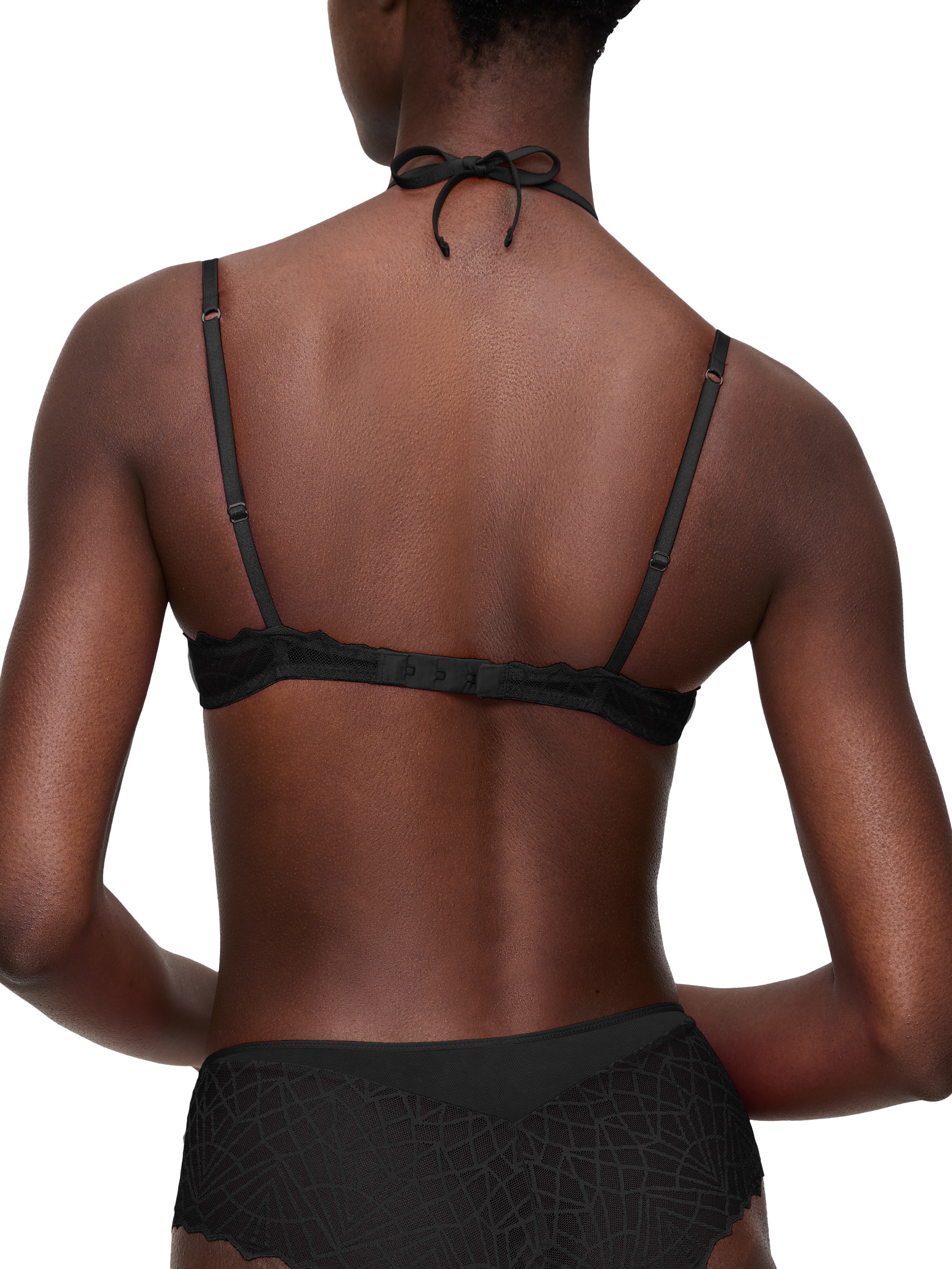 Product image 2 of 6, which shows Triumph Night Vegas Underwired Padded Balconette Bra, Black, 32B