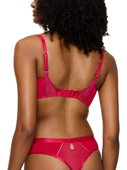 Triumph Palina Sea Full of Stars Underwired Balconette Bra, Shanghai Red - view 2, Shanghai Red