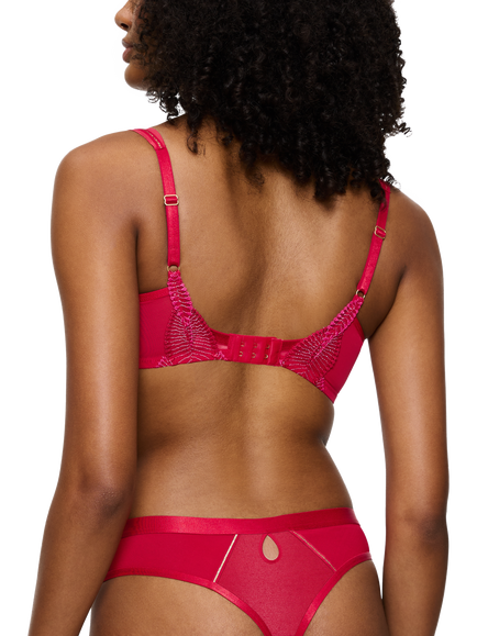 Triumph Palina Sea Full of Stars Underwired Balconette Bra, Shanghai Red - view 2, Shanghai Red