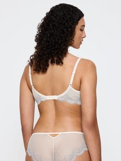 Triumph Comfort Glam Lace Underwired Balconette Bra - view 2, Silk White