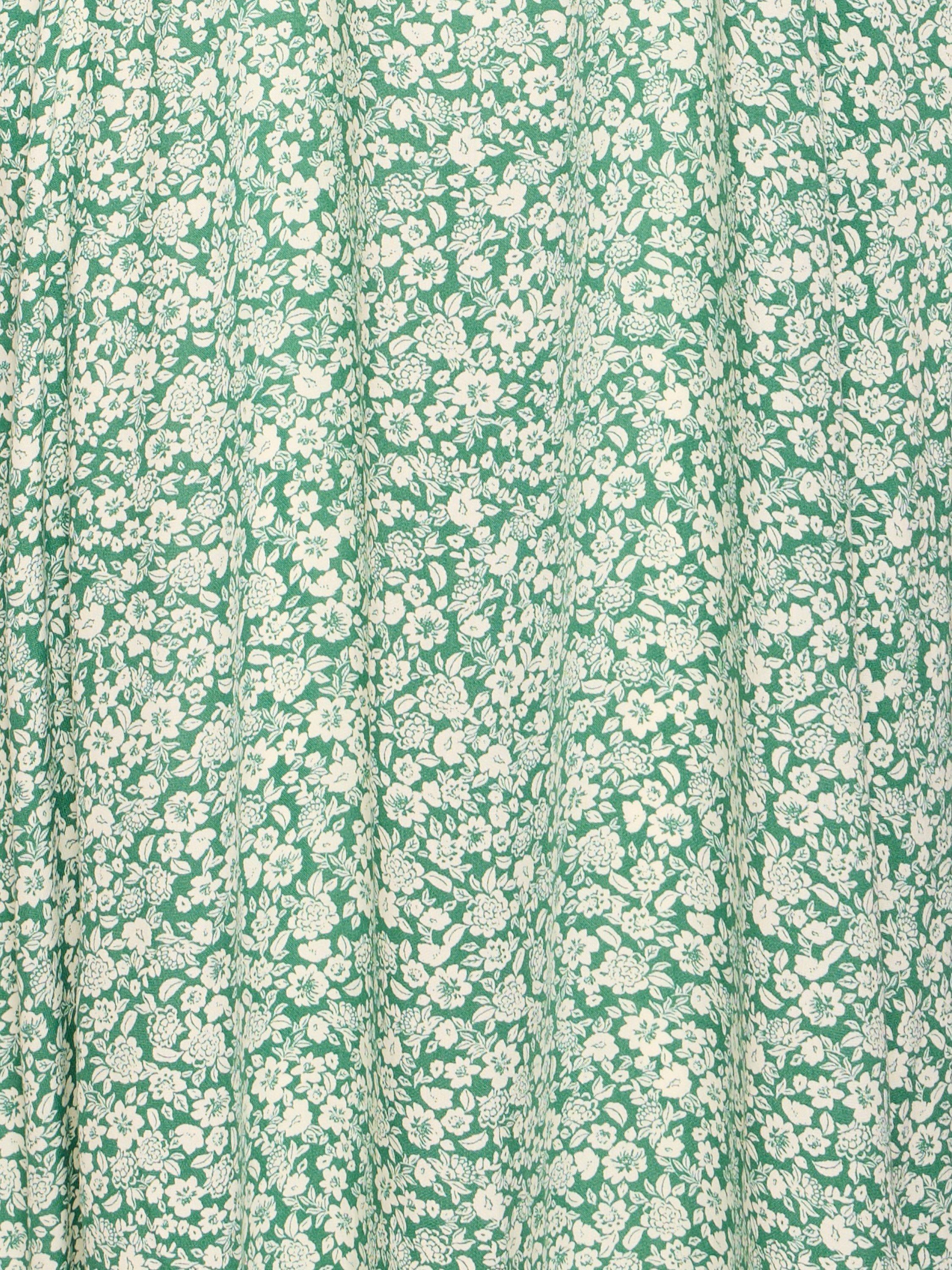 Product image 4 of 4, which shows ICHI Vera Floral Midi Dress, Pine Green, 8