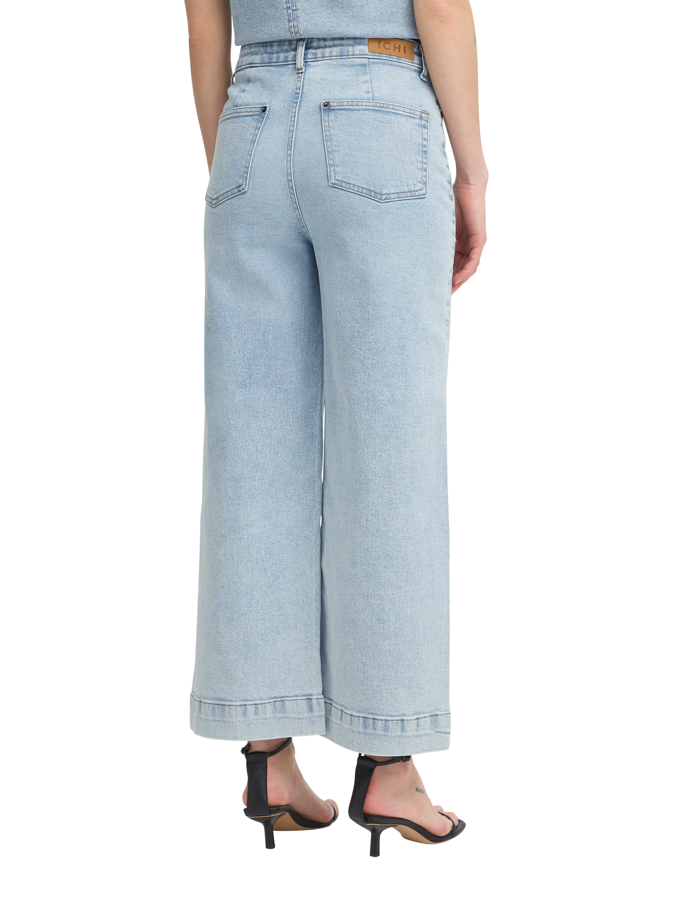 Product image 2 of 3, which shows ICHI Armios Ankle Grazer Jeans, Light Blue Washed, 25R