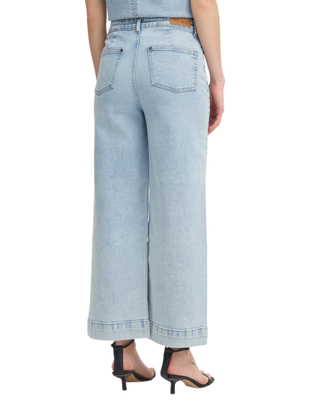 ICHI Armios Ankle Grazer Jeans, Light Blue Washed - view 2, Light Blue Washed
