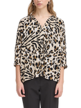 ICHI Marrakech Animal Print Shirt, Caribou/Multi