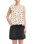 ICHI Tadita Polka Dot Top, Birch/Multi
