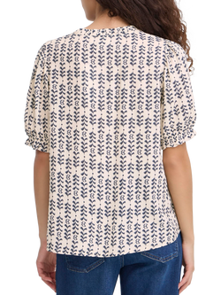 ICHI Vera Ikat Stripe Top, Birchmulti - view 2, Birchmulti