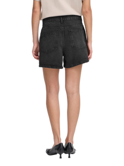 ICHI Haveny Denim Shorts, Washed Black - view 2, Washed Black