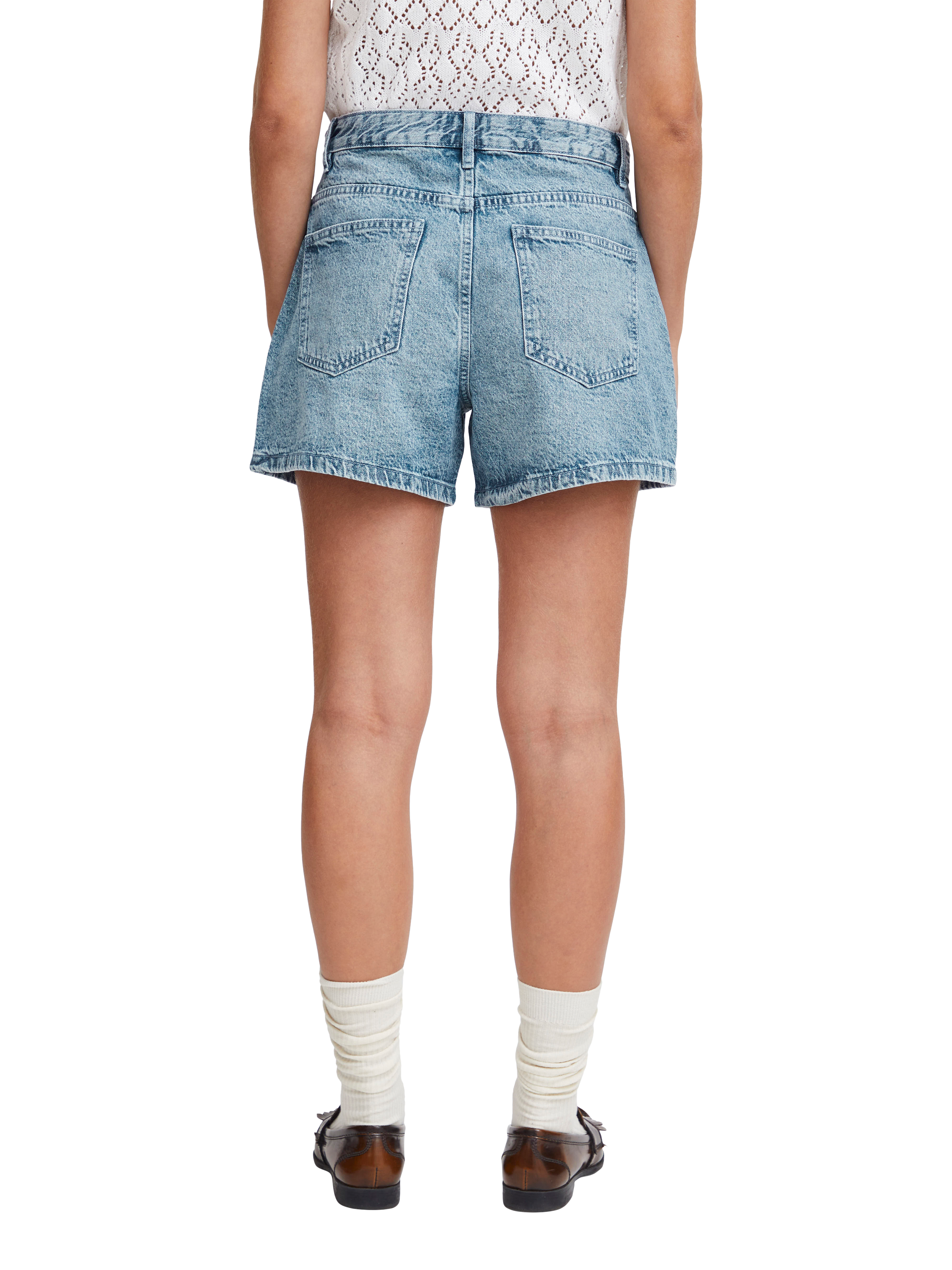 Product image 2 of 7, which shows ICHI Haveny Denim Shorts, Washed Light Blue, 8