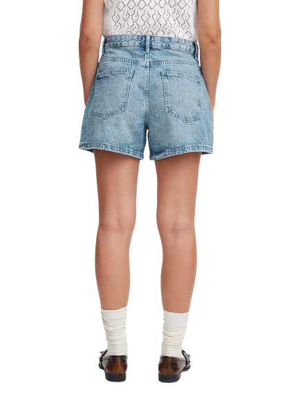 ICHI Haveny Denim Shorts, Washed Light Blue - view 2, Washed Light Blue