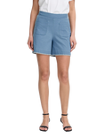ICHI Kate Denim Shorts, Light Blue