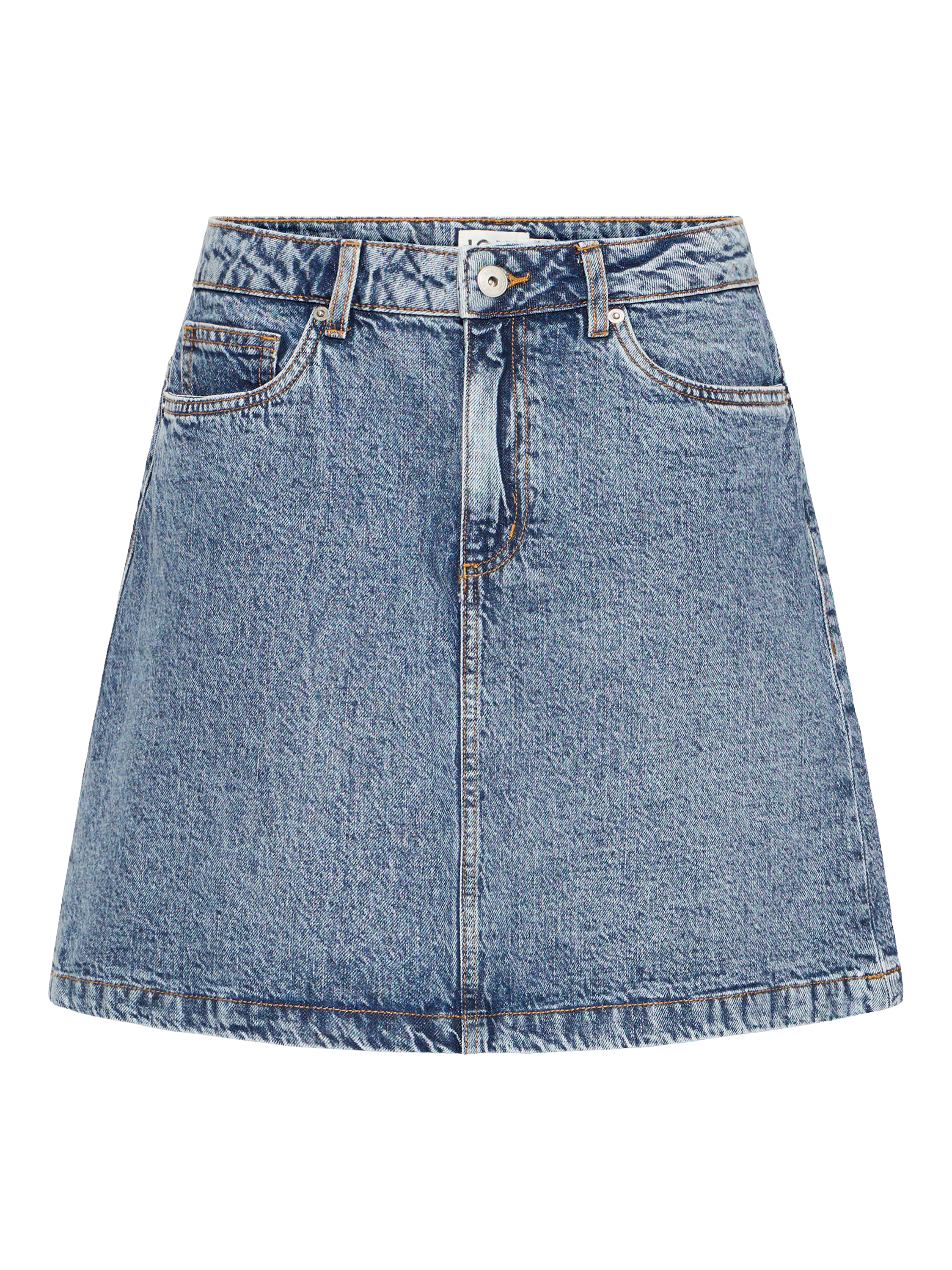 Product image 5 of 7, which shows ICHI Haveny Denim Skirt, Medium Blue, 8
