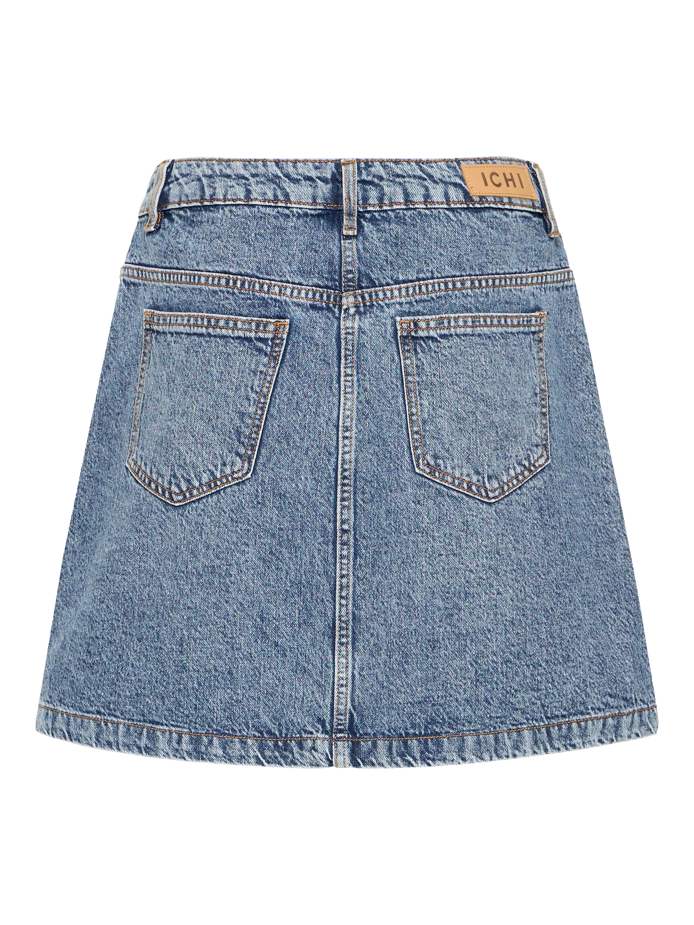 Product image 6 of 7, which shows ICHI Haveny Denim Skirt, Medium Blue, 8
